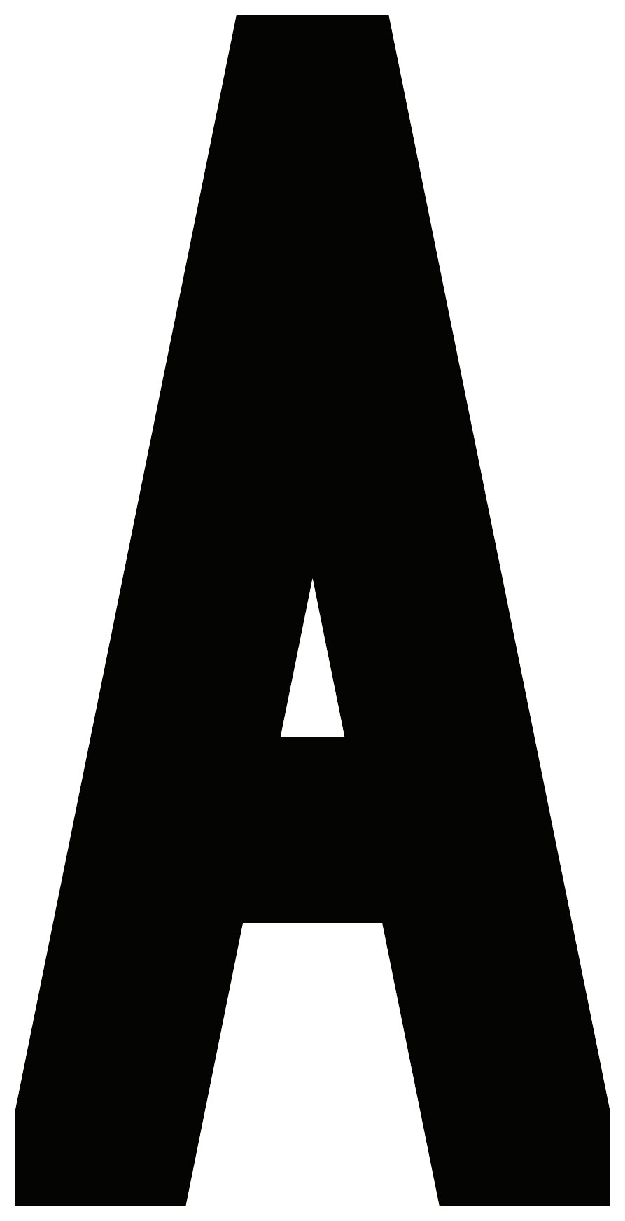 Letter A — stencil
