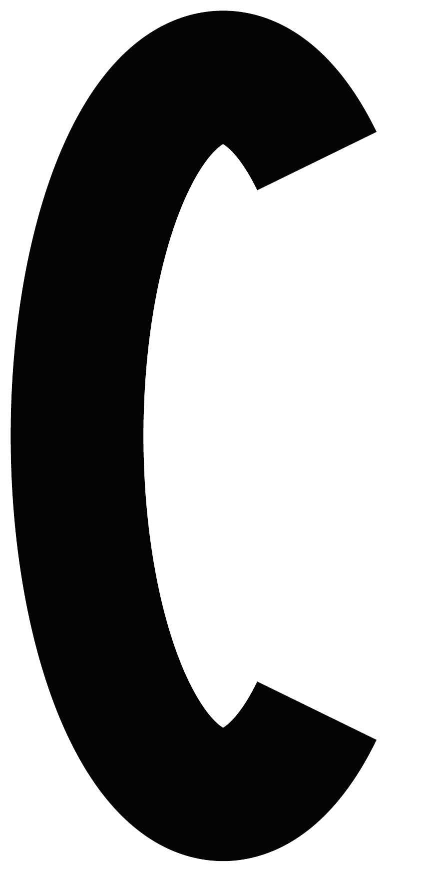 Letter C — stencil